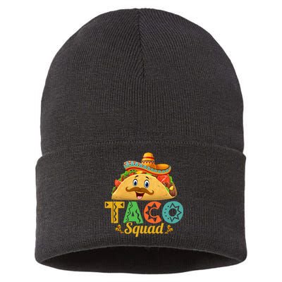 Taco Squad Cinco De Mayo Celebration Sustainable Knit Beanie