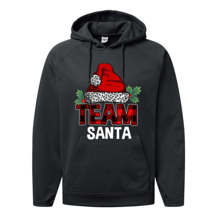 Team Santa Christmas Family Matching Pajamas Gift Boys Girls Performance Fleece Hoodie