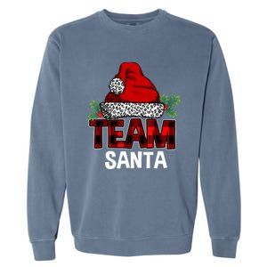 Team Santa Christmas Family Matching Pajamas Gift Boys Girls Garment-Dyed Sweatshirt