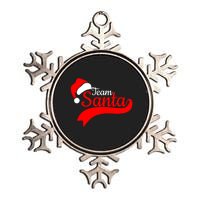 Team Santa Christmas Squad Family Matching Metallic Star Ornament