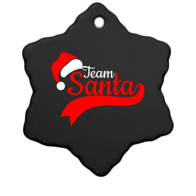 Team Santa Christmas Squad Family Matching Ceramic Star Ornament