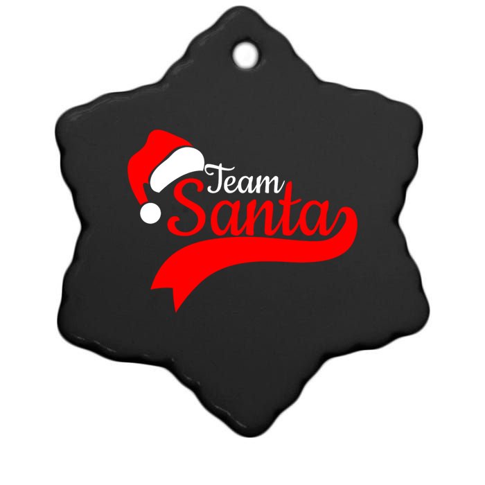 Team Santa Christmas Squad Family Matching Ceramic Star Ornament