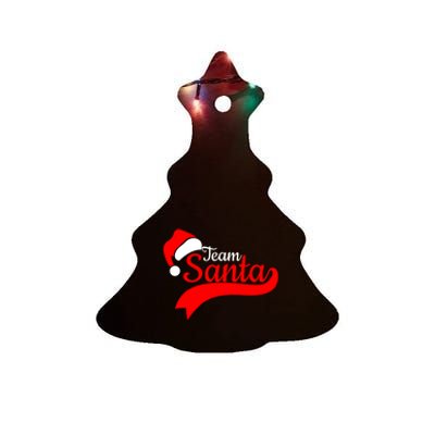 Team Santa Christmas Squad Family Matching Ceramic Tree Ornament