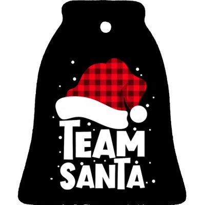 Team Santa Christmas Squad Family Matching Ceramic Bell Ornament