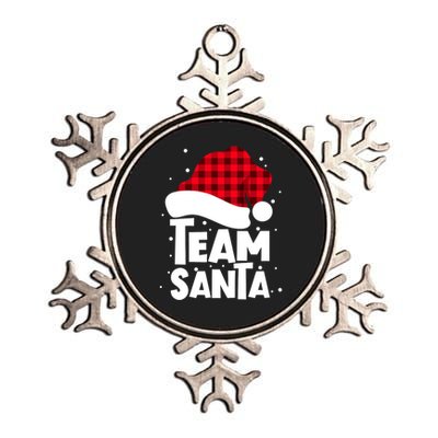 Team Santa Christmas Squad Family Matching Metallic Star Ornament