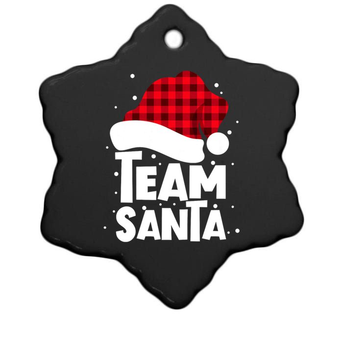 Team Santa Christmas Squad Family Matching Ceramic Star Ornament