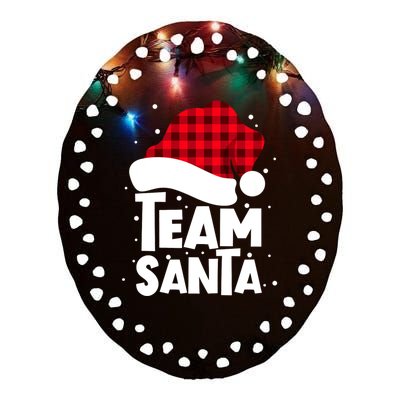 Team Santa Christmas Squad Family Matching Ceramic Oval Ornament