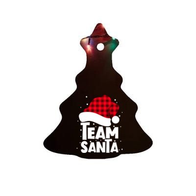 Team Santa Christmas Squad Family Matching Ceramic Tree Ornament