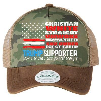 Trump Supporter Christian White Straight Unwoke Unvaxxed Legacy Tie Dye Trucker Hat
