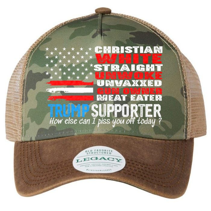 Trump Supporter Christian White Straight Unwoke Unvaxxed Legacy Tie Dye Trucker Hat