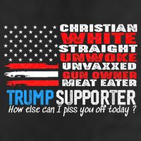 Trump Supporter Christian White Straight Unwoke Unvaxxed Cool Comfort Performance Bucket Hat