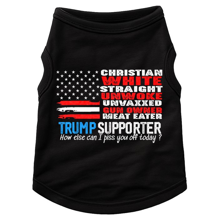 Trump Supporter Christian White Straight Unwoke Unvaxxed Doggie Tank