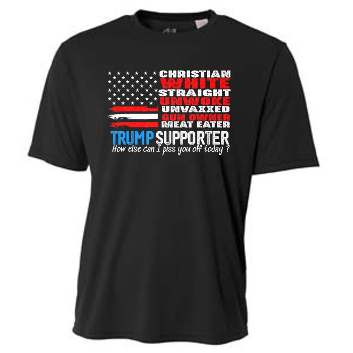 Trump Supporter Christian White Straight Unwoke Unvaxxed Cooling Performance Crew T-Shirt