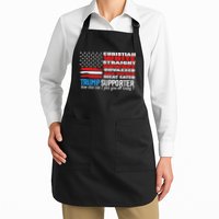 Trump Supporter Christian White Straight Unwoke Unvaxxed Apron