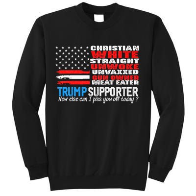 Trump Supporter Christian White Straight Unwoke Unvaxxed Sweatshirt