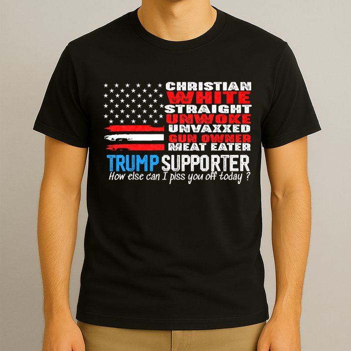 Trump Supporter Christian White Straight Unwoke Unvaxxed T-Shirt