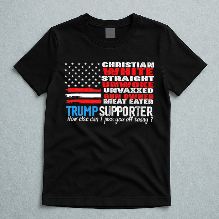 Trump Supporter Christian White Straight Unwoke Unvaxxed T-Shirt