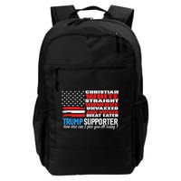 Trump Supporter Christian White Straight Unwoke Unvaxxed Backpack