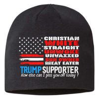 Trump Supporter Christian White Straight Unwoke Unvaxxed Sustainable Beanie