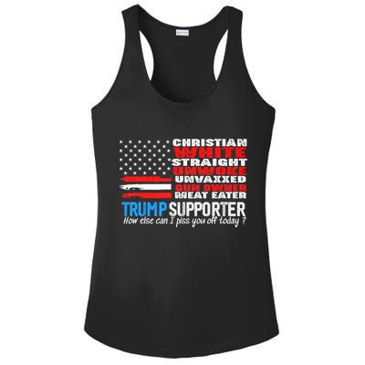 Trump Supporter Christian White Straight Unwoke Unvaxxed Ladies PosiCharge Competitor Racerback Tank