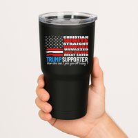Trump Supporter Christian White Straight Unwoke Unvaxxed Tumbler
