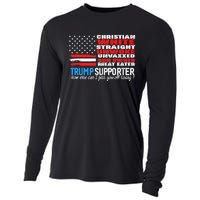 Trump Supporter Christian White Straight Unwoke Unvaxxed Cooling Performance Long Sleeve Crew