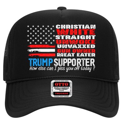 Trump Supporter Christian White Straight Unwoke Unvaxxed Trucker Hat