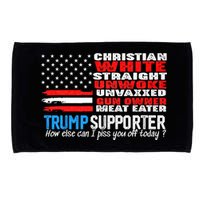Trump Supporter Christian White Straight Unwoke Unvaxxed Microfiber Hand Towel