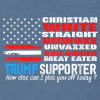 Trump Supporter Christian White Straight Unwoke Unvaxxed Garment-Dyed Sweatshirt
