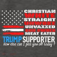Trump Supporter Christian White Straight Unwoke Unvaxxed Vector Backpack