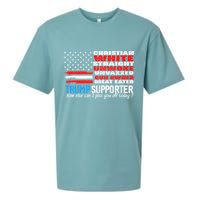 Trump Supporter Christian White Straight Unwoke Unvaxxed Sueded Cloud Jersey T-Shirt