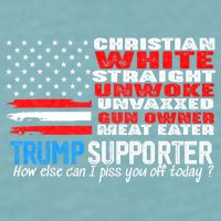 Trump Supporter Christian White Straight Unwoke Unvaxxed Sueded Cloud Jersey T-Shirt