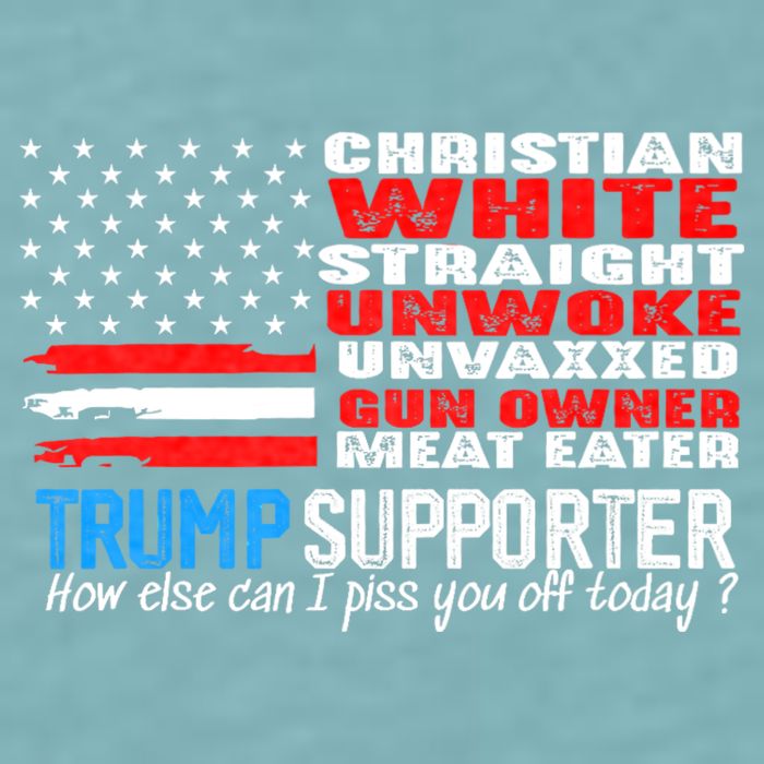 Trump Supporter Christian White Straight Unwoke Unvaxxed Sueded Cloud Jersey T-Shirt