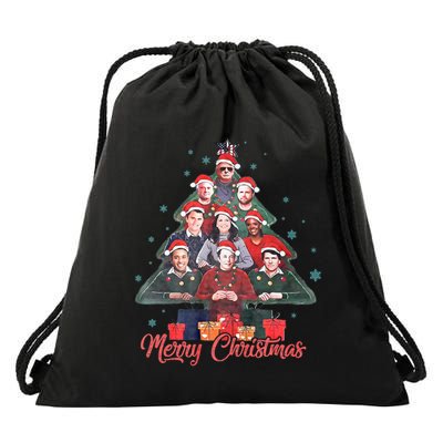 Trump Supporters Christmas Tree Dream Team Daddys Home 45 47 Drawstring Bag