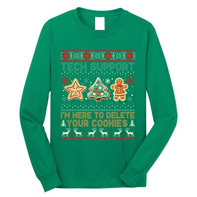 Tech Support Christmas Cookies Funny Christmas Long Sleeve Shirt