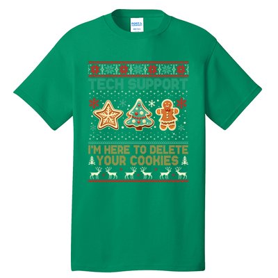 Tech Support Christmas Cookies Funny Christmas Tall T-Shirt