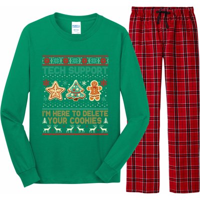 Tech Support Christmas Cookies Funny Christmas Long Sleeve Pajama Set