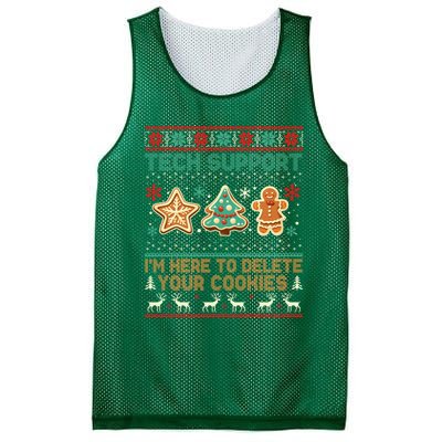 Tech Support Christmas Cookies Funny Christmas Mesh Reversible Basketball Jersey Tank