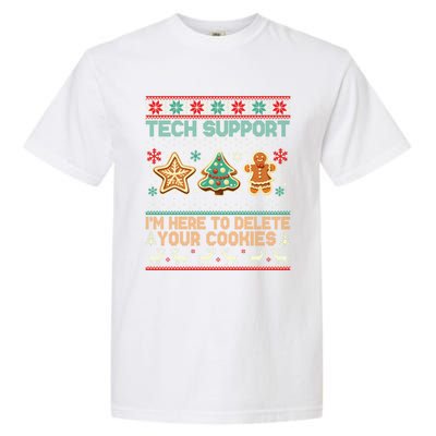 Tech Support Christmas Cookies Funny Christmas Garment-Dyed Heavyweight T-Shirt