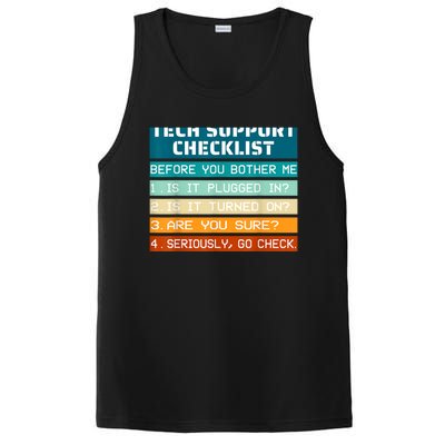 Tech Support Checklist Before You Bother Me It Tech Humor PosiCharge Competitor Tank