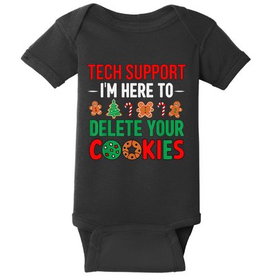 Tech Support Christmas Cookies Funny Christmas Baby Bodysuit