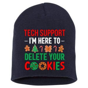 Tech Support Christmas Cookies Funny Christmas Short Acrylic Beanie