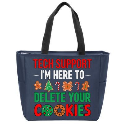 Tech Support Christmas Cookies Funny Christmas Zip Tote Bag