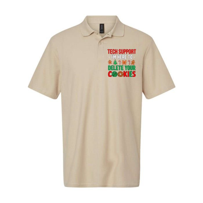 Tech Support Christmas Cookies Funny Christmas Softstyle Adult Sport Polo