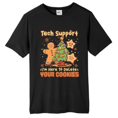 Tech Support Christmas Cookies Funny Christmas Tree Tall Fusion ChromaSoft Performance T-Shirt