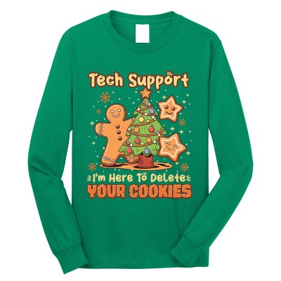 Tech Support Christmas Cookies Funny Christmas Tree Long Sleeve Shirt