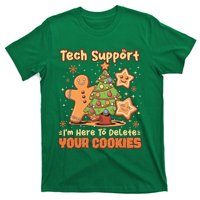 Tech Support Christmas Cookies Funny Christmas Tree T-Shirt