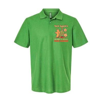 Tech Support Christmas Cookies Funny Christmas Tree Softstyle Adult Sport Polo