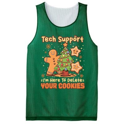 Tech Support Christmas Cookies Funny Christmas Tree Mesh Reversible Basketball Jersey Tank