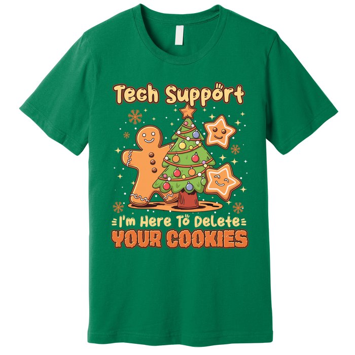 Tech Support Christmas Cookies Funny Christmas Tree Premium T-Shirt